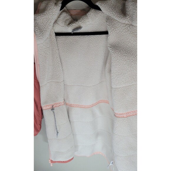 Columbia Women’s L Pink Colorblock Sherpa Lined Hooded Puffer Jacket - Picture 5 of 12